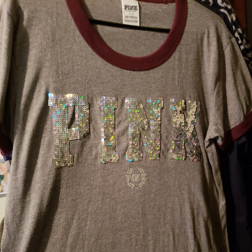Pink bling tee